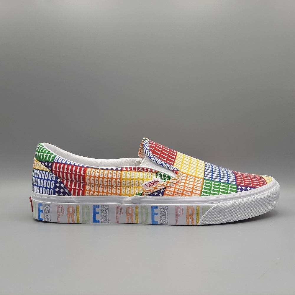 New Vans Classic Slip-On Gay Pride LGBTQ LGBT Rainbow Color Men's Shoes Slip Ons - Picture 5 of 13